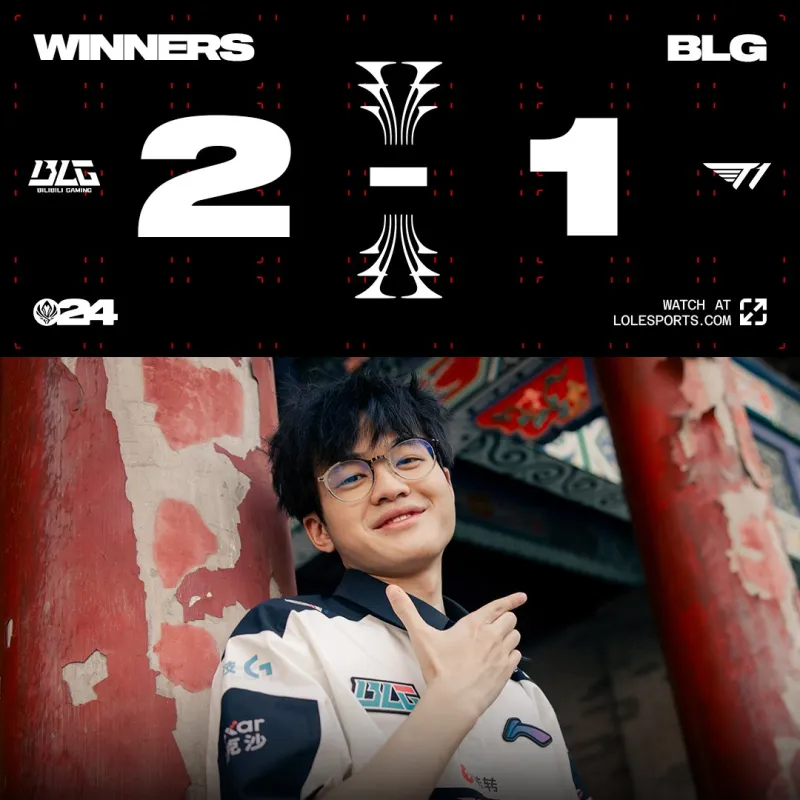 【赛后】BLG 2-1 T1：骑士安妮关键一招打开局面 BLG轻松击败T1拿到赛点