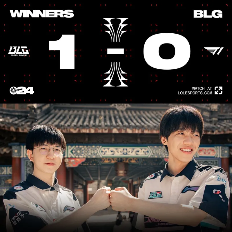 【赛后】BLG 1-0 T1：Faker连续失误被拦 BLG逆风翻盘拿下首胜