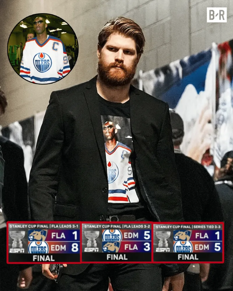 0-3落后后 NHL油人队前锋福格尔身穿科比T恤 目前已连续追3场